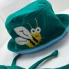 Turquoise bee hat with chin strap